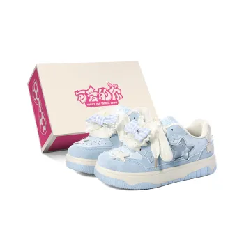 Lovely You Lightweight Anti Slip Low Top Skateboard Shoes Women's Light Blue