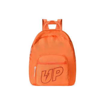 TURN UP Polyester Students Backpack Small Size Unisex Orange