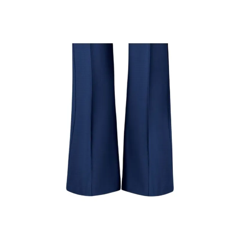 TORY BURCH Wide Leg Track Pant Knitted Sweatpants Women's Night Blue-2