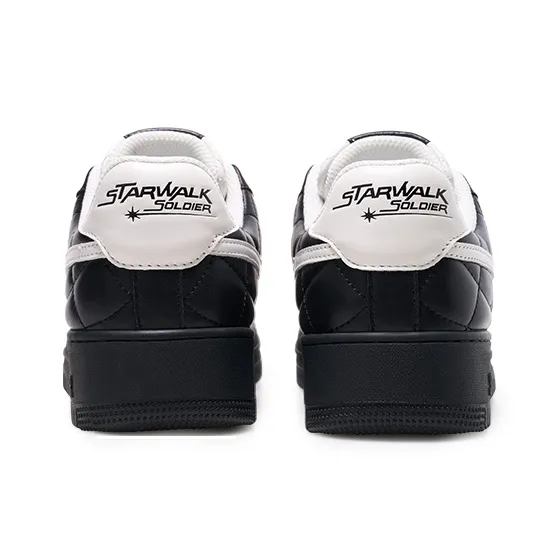 Starwalk Soldier Warm Wear Resistant Lightweight Low Top Skateboard Shoes Unisex Black-4