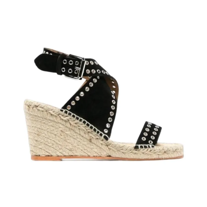 ISABEL MARANT 80mm Platform Wedge Sandals-1