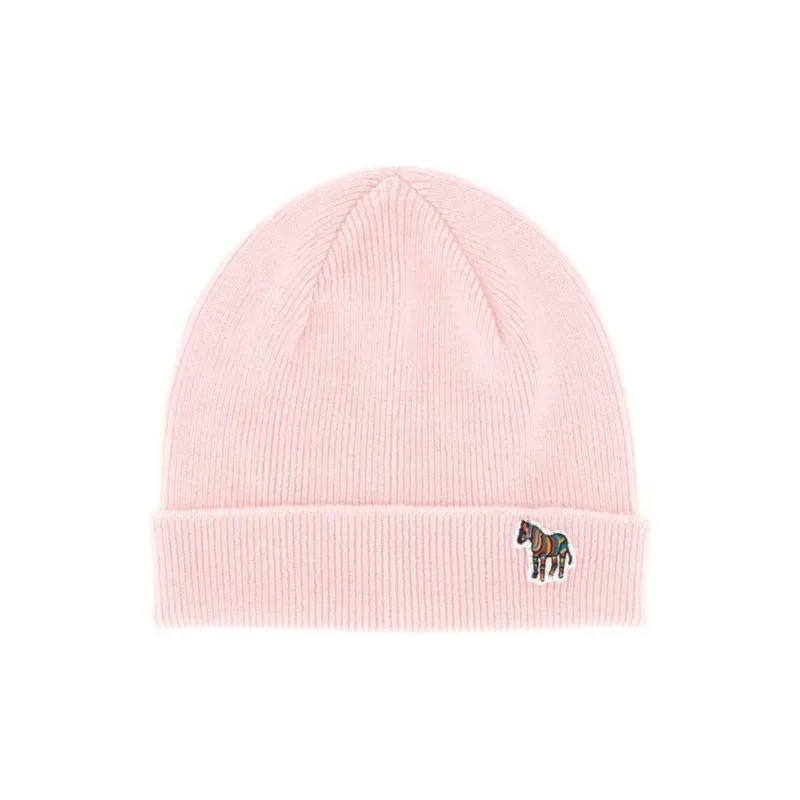 Paul Smith Zebra Embroidered Ribbed Knit Beanie-0