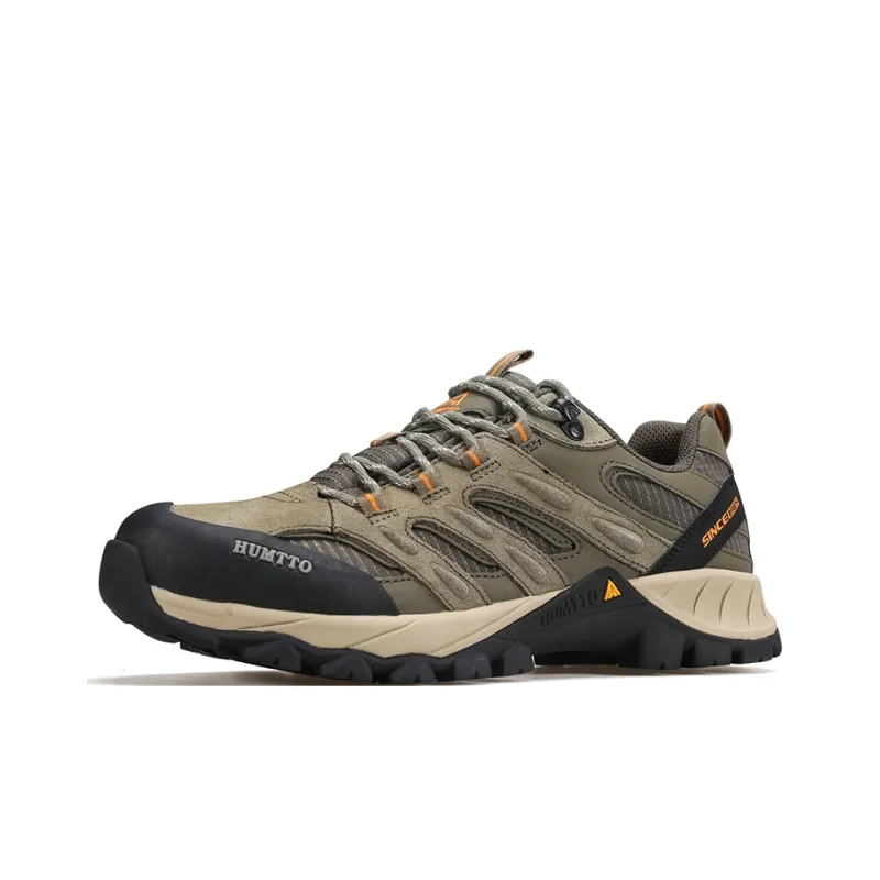 HUMTTO Shock Absorbers With Slip Resistant And Abrasion Resistant Properties Low Top Hiking Shoes Men's Khaki-1