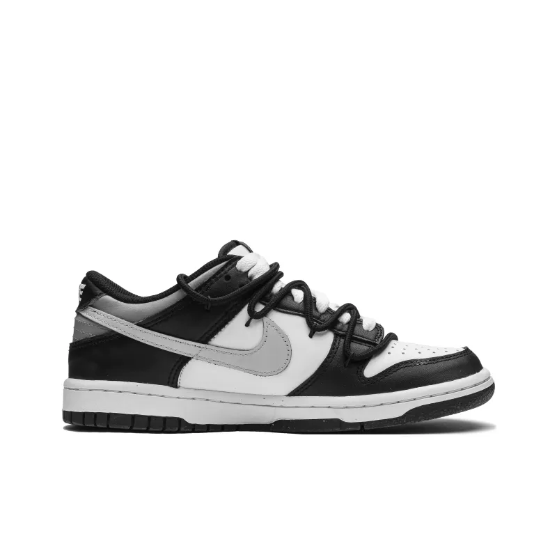Nike Dunk Slip-Resistant Low-Top Kids' Skateboarding Shoes Black Gray Teenagers-1