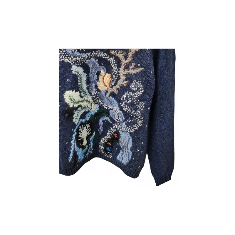 DIOR Cashmere Sweater Women's Navy-5