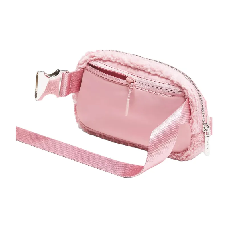 Lululemon Polyester Crossbody Fanny Pack Regular Women's Trendy Pink & Silver-1