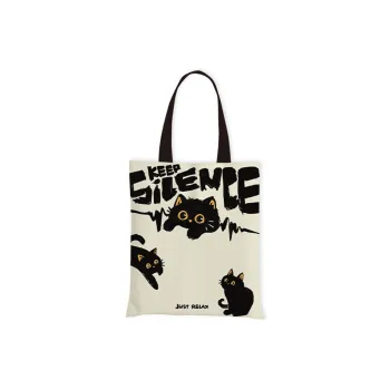AOSONG Suede Tech Fabric Tote Bag Shoulder Bag Medium Size Women's Black & White