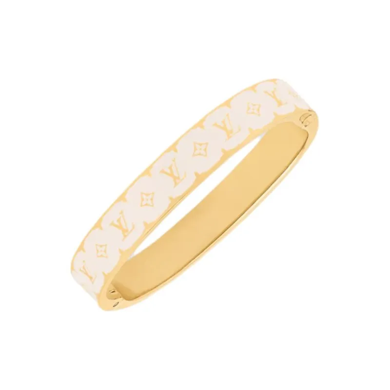 LOUIS VUITTON Enamel Metal Bangles Unisex Purple-1