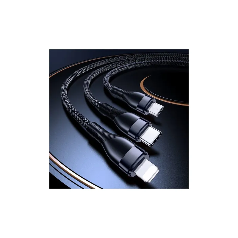 First Guard All in One Quadruple Reinforcement Three Line Fast Charging With Low Temperature Protection Cables-1