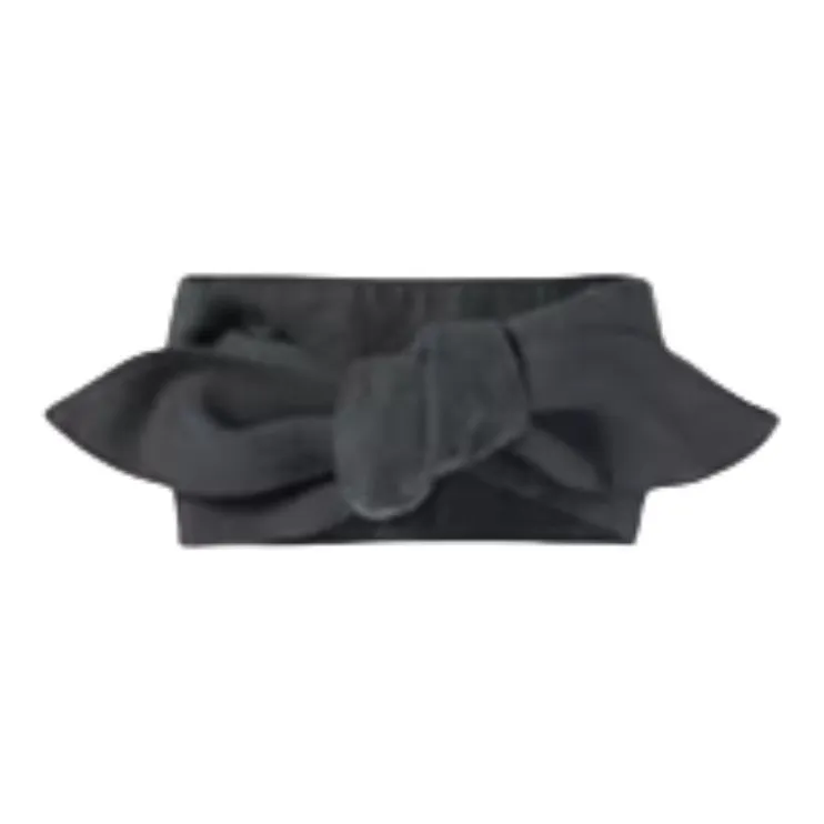 MUJI Linen Knit Scarves Women's Dark Gray-0