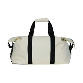 Rains Matte Water-Resistant Fabric Travel Bag Regular Unisex Fossil White