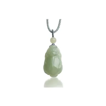 Cardamom Time Hetian Jade Necklaces Pale Greenish White Jade Unisex