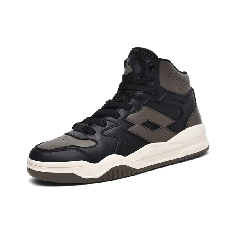 LOTTO Coverage Warm Anti Slip And Wear Resistant High Top Skateboard Shoes Men's Pinecone Brown-1