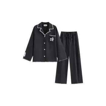 Wabi Town Pajama Set Women's Black