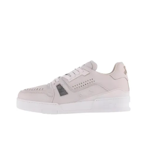LOUIS VUITTON Trainer Low Top Skateboard Shoes Men's Beige