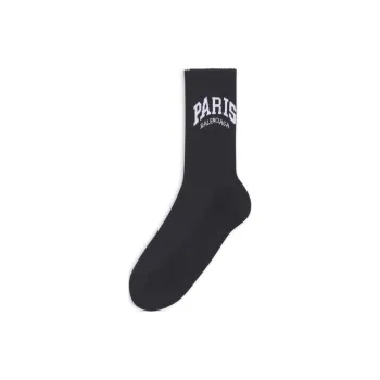 Balenciaga Paris Tennis Socks 'Black/White'