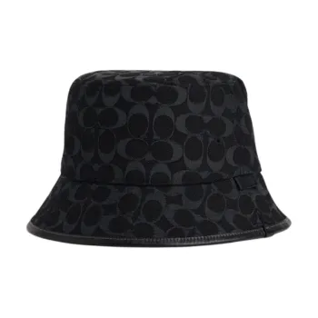 COACH Cotton Bucket Hats Unisex Black