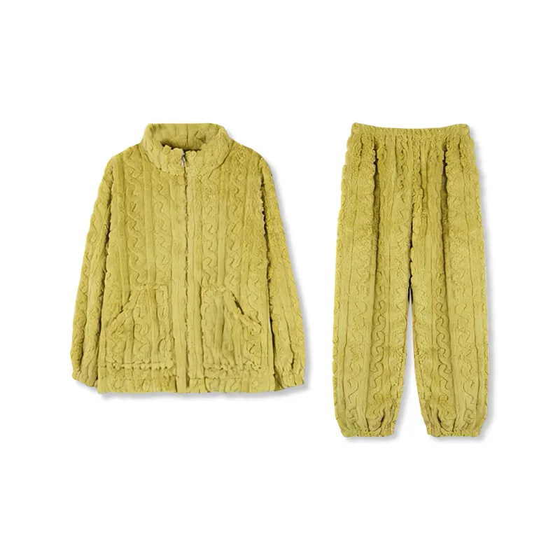 WANANNI Pajama Set Women's Cream Green-0