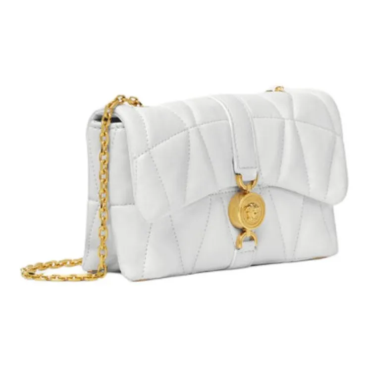 VERSACE Lambskin Shoulder Bag Crossbody Bag Mini Women's White-1