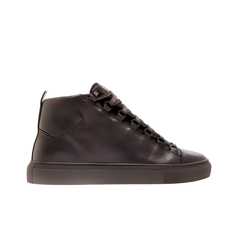 Balenciaga Arena Mid-Top Skateboard Shoes Men's Dark Brown-2