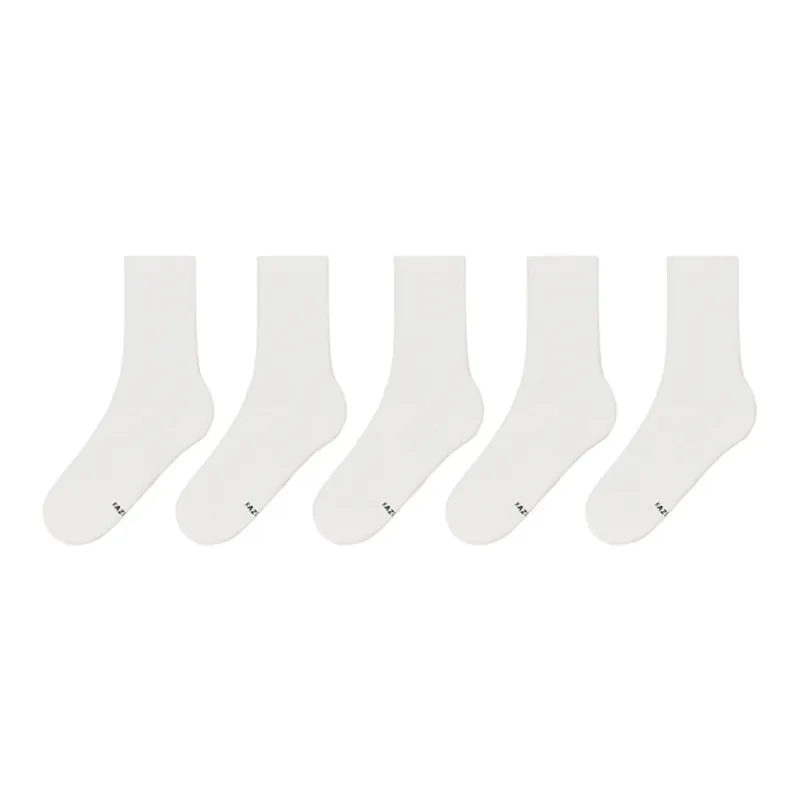 XIAOYEHEZI Autumn And Winter Season Mid Calf Socks Unisex 5 Pack-0