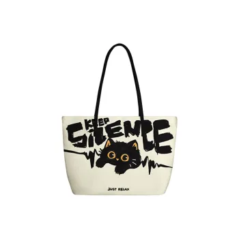 AOSONG Suede Tech Fabric Handbag Shoulder Bag Regular Women's Black White