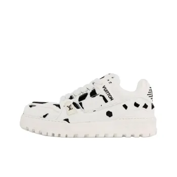 LOUIS VUITTON Trainer Maxi 2025 Spring Men's Collection Low Top Casual Shoes Men's Black White