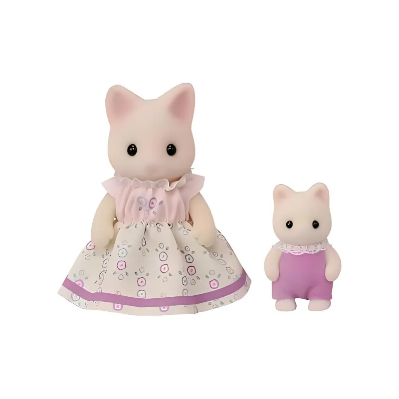 Sylvanian Families Flower Cat Family Dolls Plush Doll Small Size Tall-3