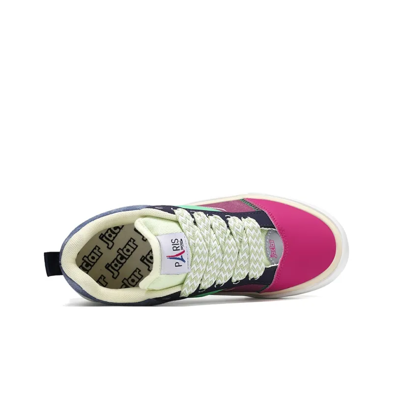 BALIAOYUN x JACLAR Slip Resistant, Abrasion Resistant, Lightweight Low Top Skateboard Shoes Women's Red Green Blue-3