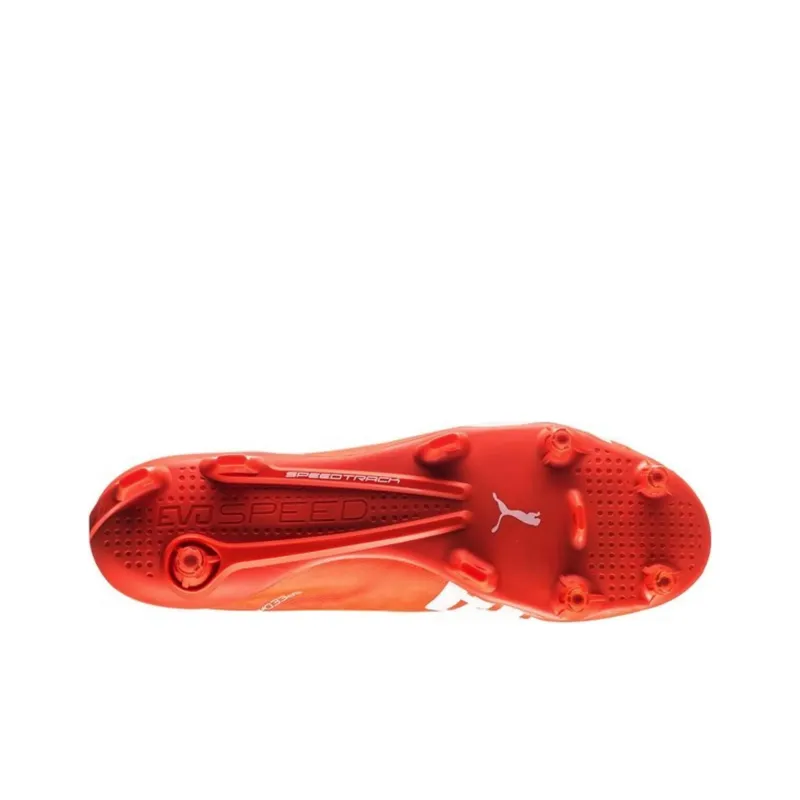 PUMA EvoSPEED Anti Slip Wear Resistant Soccer Shoes Men's Orange White-2