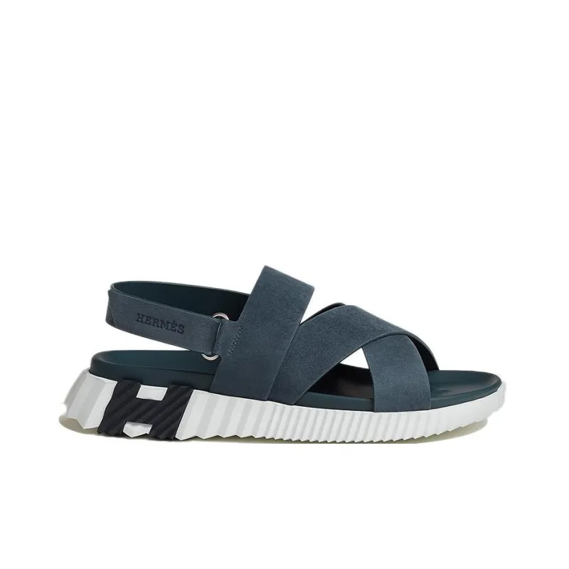 HERMES Electric Strap Sandals Men's Sky Blue-1