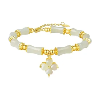VANA Hetian Jade Bracelets Pale Greenish White Jade Women's