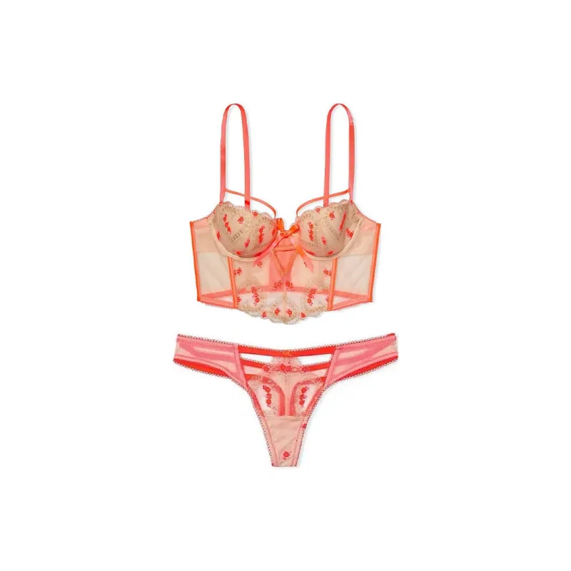 Victoria's Secret Underwear Set Women's Orange-0