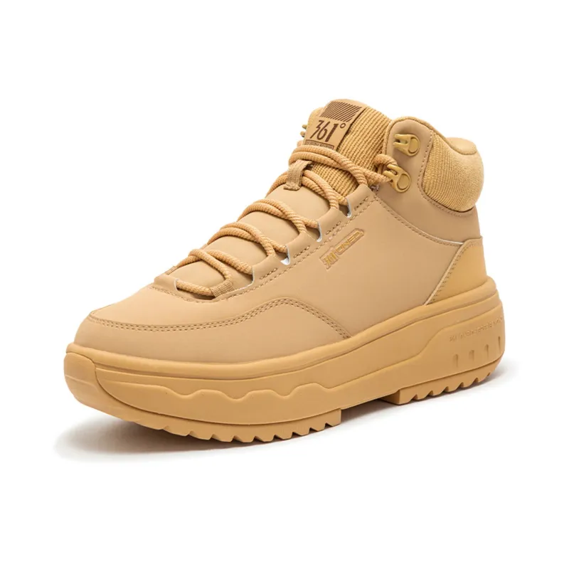 361° Trudging In The Snow Warm Slip Resistant High Top Casual Shoes Women's Khaki-1