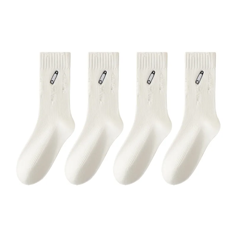 SHIWAJI Mid Calf Socks Women's 4 Pack-2
