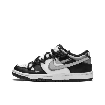 Nike Dunk Slip-Resistant Low-Top Kids' Skateboarding Shoes Black Gray Teenagers