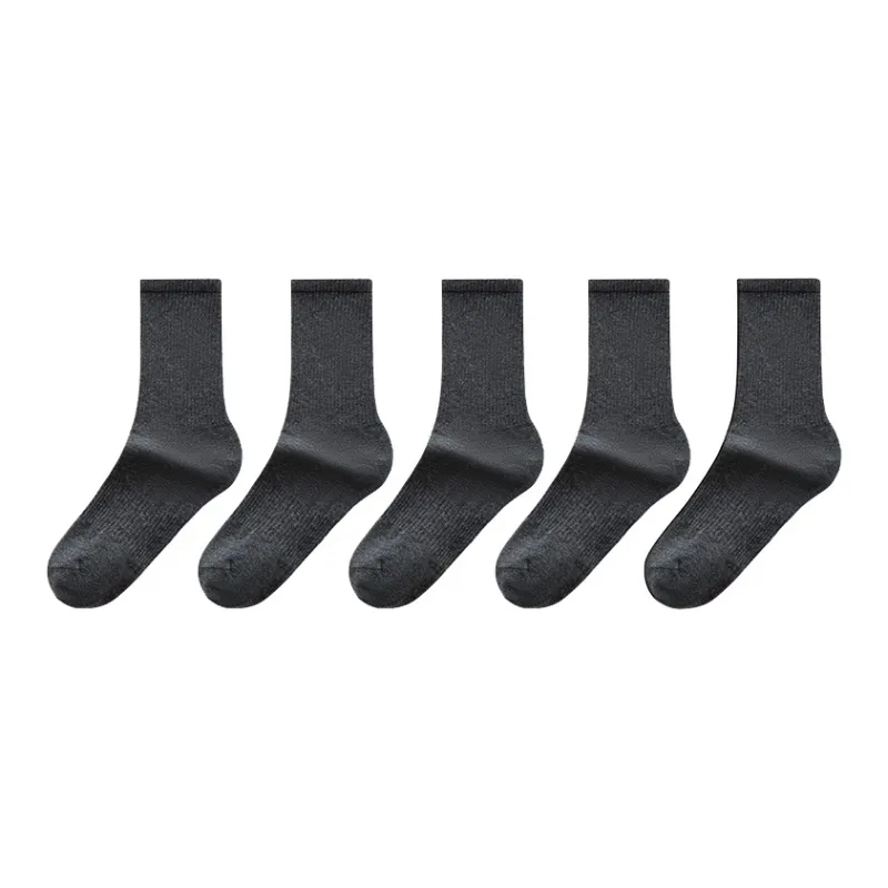 XIAOYEHEZI Autumn And Winter Season Mid Calf Socks Unisex 5 Pack-4