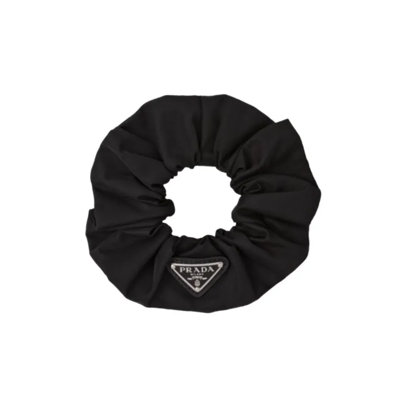 PRADA Recycled Nylon Hair Ties Women's Black-0