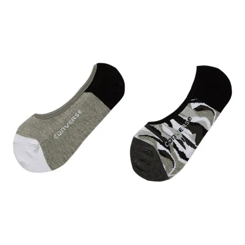 Converse No-Show Socks Unisex 2 Pack Gray/Multicolor