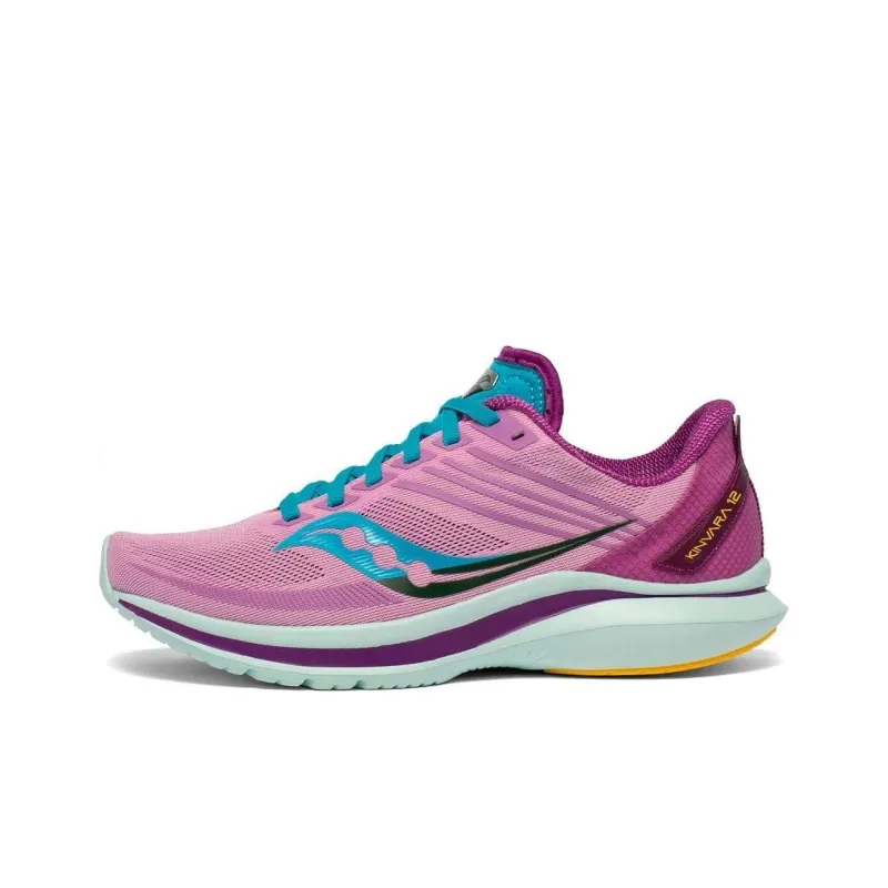 Saucony Kinvara 12 Anti-Slip Wear-Resistant Low-Top Running Shoes Women's Pink-0