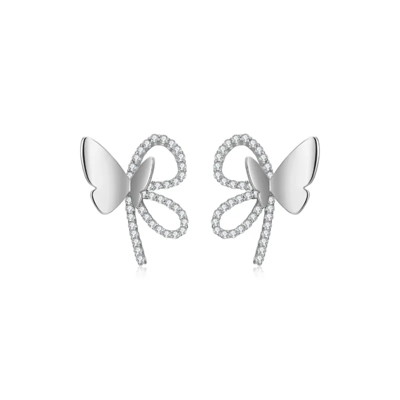 Lady Go S925 Silver Stud Earrings Women's-5
