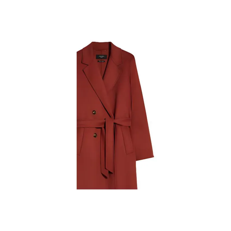 WEEKEND MaxMara Flirt Collection Double Breasted Wool Coat Women's Red-5