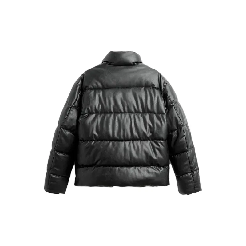 ZARA Puffer Jackets Men Black-1
