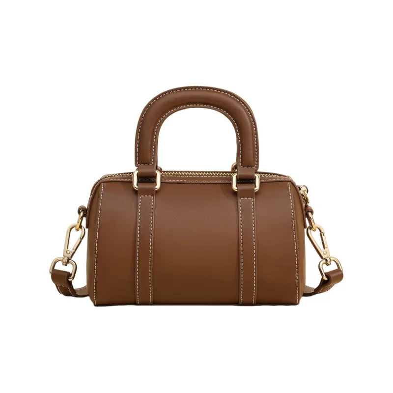 COMELY Cow Leather Boston Bag Crossbody One Shoulder Handbags Regular Women's Brown-5