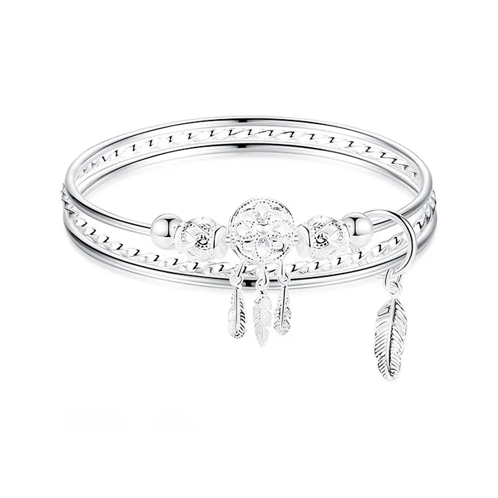 Danfu 999 Fine Silver Bangles Women's-0