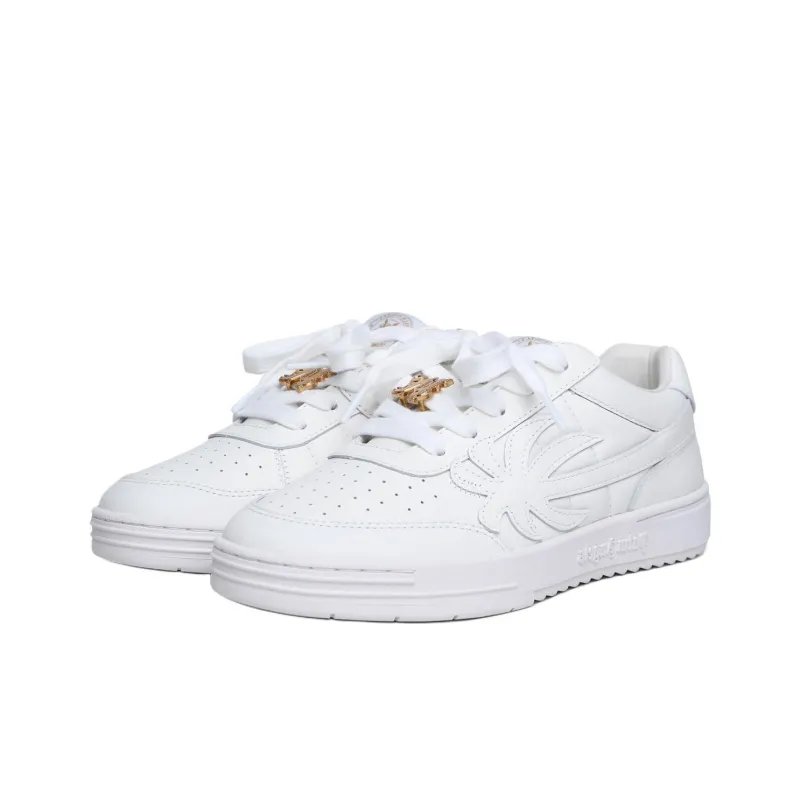 PALM ANGELS Palm Beach University Leather Sneakers-4
