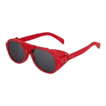 CELINE Black Frame 57 Sunglasses In Acetate With Leather