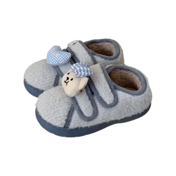 Thin Strips Cotton Slippers Women's, Blue