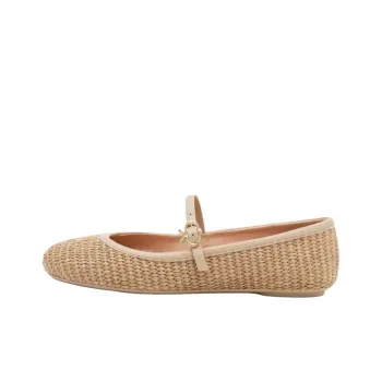 GIANVITO ROSSI Carla Buckle Strap Ballerina Shoes Women's