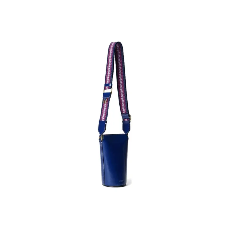 Ecco Cow Leather Bucket Bags Crossbody Bag Shoulder Bag Small Size Women's Electric Blue-1